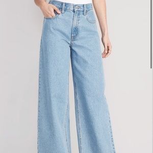 Three pairs of high waist baggy jeans